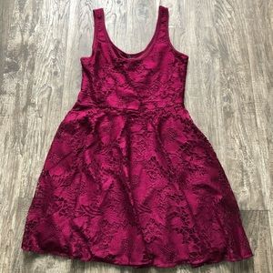 Lace burgundy dress